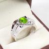 Peridot Oval Cut Gemstone With 925 Sterling Silver Ring For Men's #B474 JL375683912968