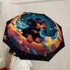 1pc Space Dachshund Adventure Umbrella with Plastic Handle,Suitable for All Seasons Home Travel Outdoor UmbrellaDD640