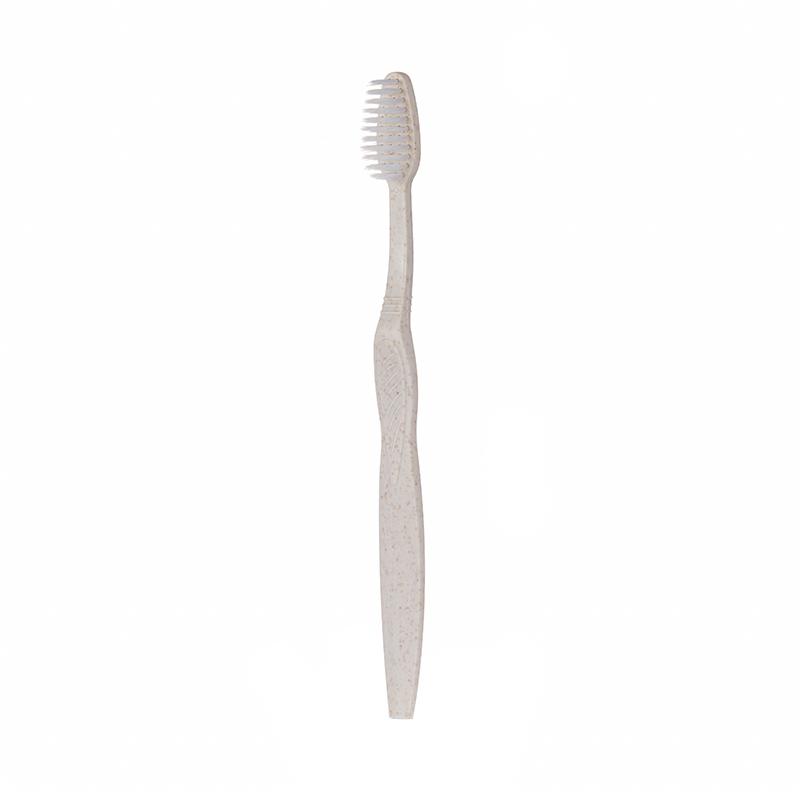 Straw Wheat Handle Toothbrush Eco Friendly Customized Logo Hotel Toothbrush Travel Tooth Brush