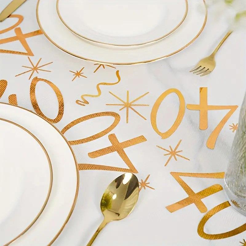 20th 30th 60th Birthday Table Runner Decor For 18 40 50 70Birthday Table Party Supplies 3m Gold Table Runner Roll Birthday Decor