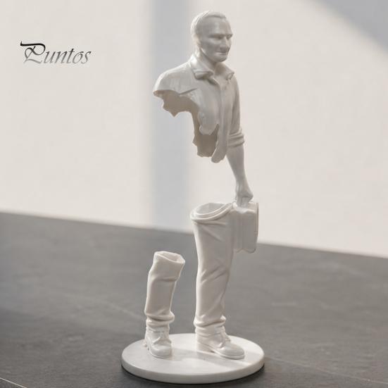 Современный Офисный Аксессуар Скульптура 3D Печати, Абстрактные Декоративные Предметы, Минималистичная Скульптура-Украшение Матово-Белого Цвета, для Стола, Рабочего Места