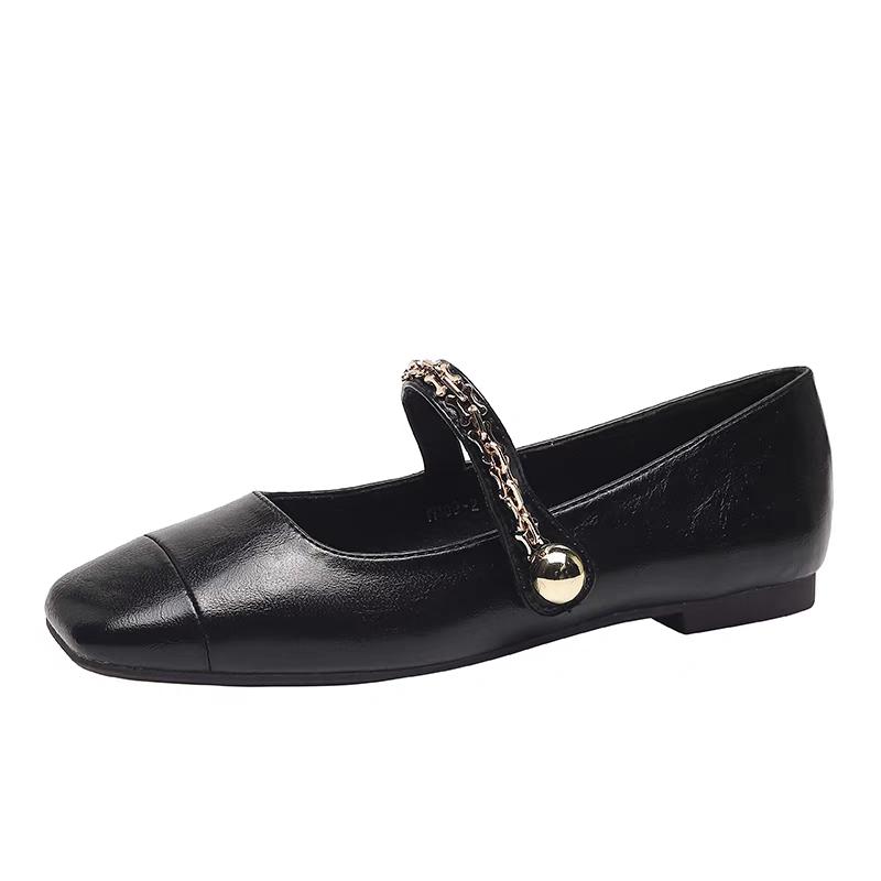 Туфли Мэри Джейн с цепочкой, женские туфли с квадратным носком, весенние туфли с неглубокими носами, новые модные туфли 2024 года для вечеринок, повседневные женские элегантные уютные туфли Zapatillas