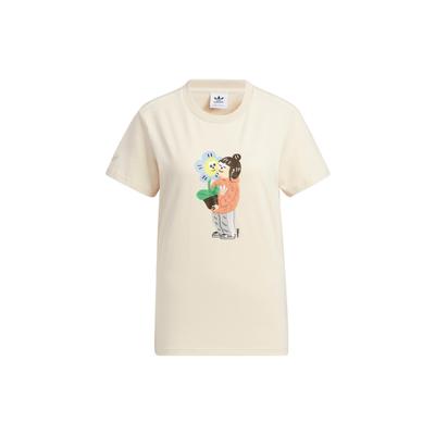 Оригиналы X Charr Morita Capsule Collection с мультяшным растительным принтом, повседневная спортивная футболка с короткими рукавами, женские топы Off-White HR3471