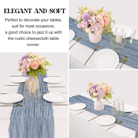 Флаг Однотонный Плиссированный Дизайн Богемный Стиль Свадебная Настольная Дорожка