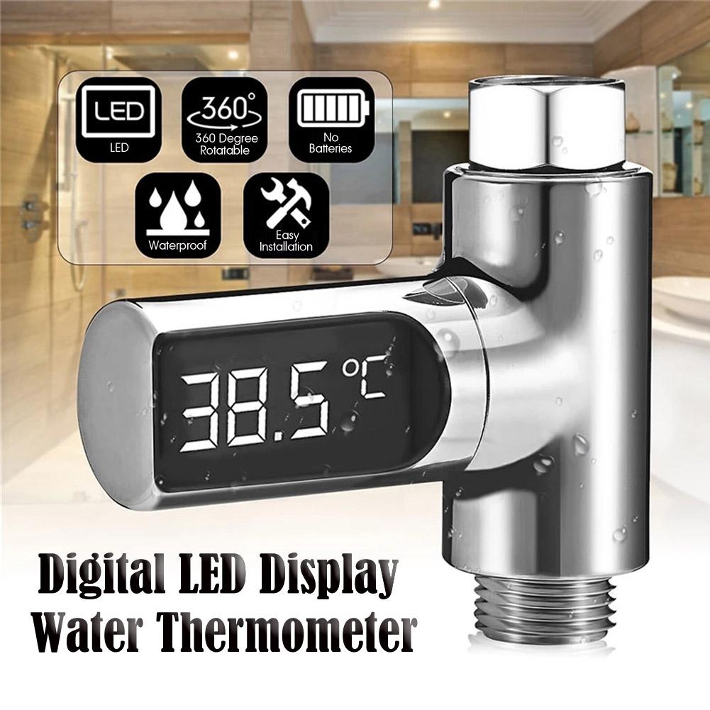 Led Digital Shower Temperature Display Water Thermometer With Thermostat Realtime Monitor Faucet Mixer Bathroom Accessories 2025
