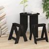 VidaXL 2x Bar Chairs Kitchen Stools Bistro Seats Living Room Furniture Indoor Counter Black 40x40x45 Cm Wood 823663