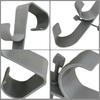 2pcs Pool Pole Hook Multifunctional Hook Design Pool Brush Hanger No-Drill Clip Installation for Daily Cleaning Storage