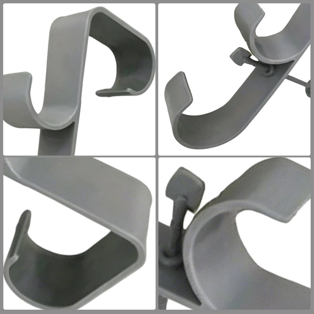 2pcs Pool Pole Hook Multifunctional Hook Design Pool Brush Hanger No-Drill Clip Installation for Daily Cleaning Storage
