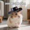 Small Animals Hats Hamster Mini Cowboy Hat Rhinestone Star Design Tiny Pet Hat Costume Accessories for Guinea Pig Rabbit