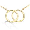 [L1284] - Gold Plated Necklace 'Choreography' Gold - 20x13 Mm (circles)