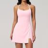 Womens Breathable Mesh Cutout Yoga Tennis Dress Quick Dry Fitness Workout Skirt Activewear