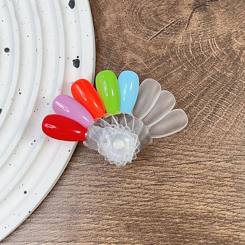 24 шт. Палитра цветов лака Магнитный дисплей типсов для наращивания Прозрачная цветовая карта Подставка для гель-лака Палитра для ногтей Клей для ногтей Практика