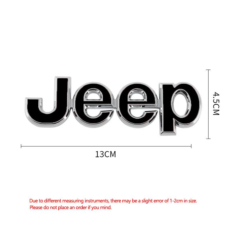 1Pcs 3D Metal Stickers Car Body Trunk Decal For Jeep Wrangler Grand Cherokee Avenger Wagoneer Compass Gladiator Patriot Renegade AMU1