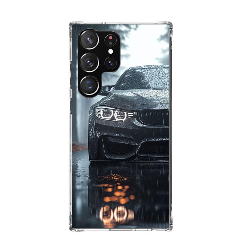 Черно-белый Спортивный для B-BMW Чехол для телефона Для Samsung Galaxy S26 Ultra S23 S24 S25 Edge S20 FE S21 S22 Plus Мягкий Чехол с принтом