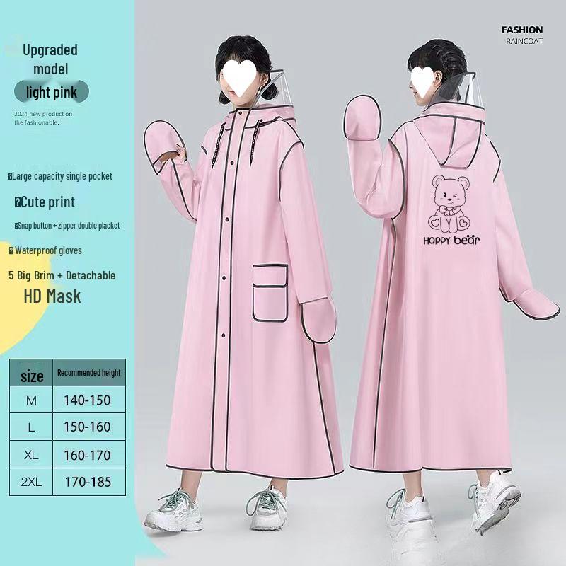 Полный водонепроницаемый пончо для взрослых - Унисекс дождевик для езды на электромобиле или велосипеде