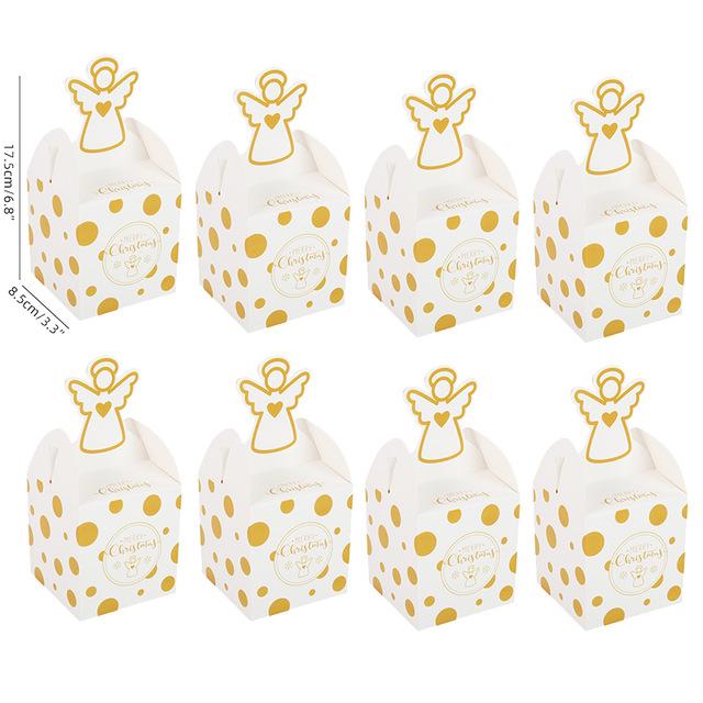 Christmas paper Kids Candy Box Bag Navidad 2025 New year christmas home decoration Natal gift bags Kerst Noel Treats packing box
