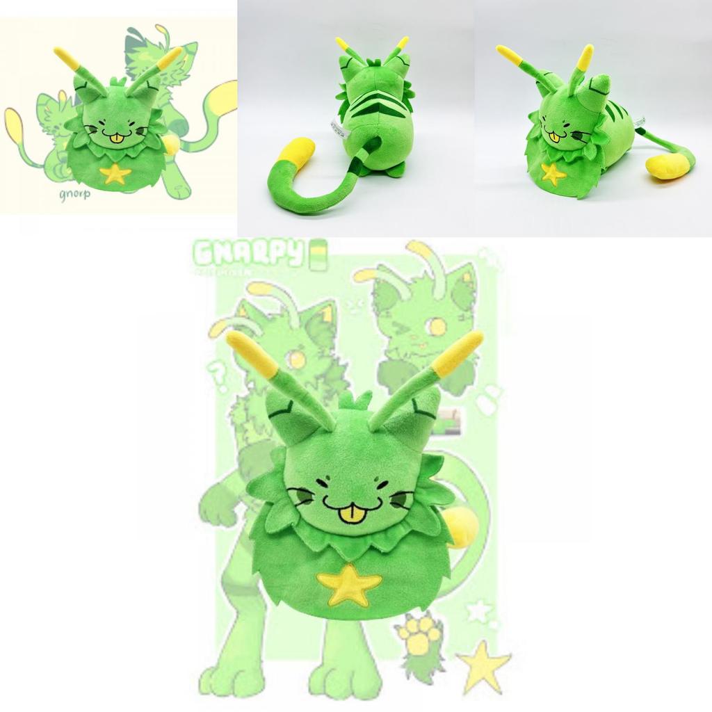 Cute Gnarpy Discovers The Internet Green Cat Robot Stuffed Animal Toy