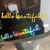 Hello Beautiful Car Rear View Mirror Decal Car Stickers Interior Decor Cute Accessories Gifts For Her Positive Laptop Decal