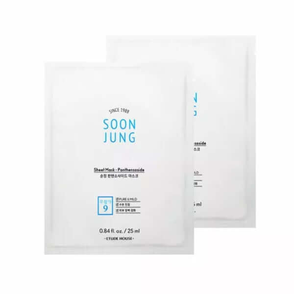 ETUDE Soon Jung Пантенозидная тканевая маска - 2 шт.