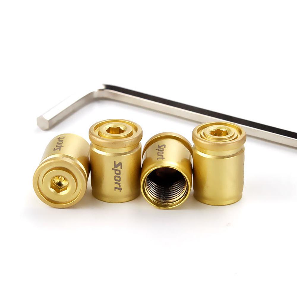 AQTQAQ 1 Set Car Styling Zinc Alloy Anti-theft Sport SKDS6 Car Tire Valve Caps Wheel Tires Tire Stem Air Cap Airtight Covers