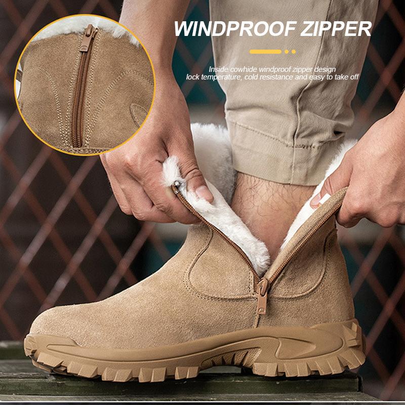 Защитная обувь Мужские зимние ботинки Теплые зимние рабочие ботинки Мужская защитная обувь со стальным носком с защитой от ударов Мужская рабочая обувь Сапоги для сварщиков с защитой от искр