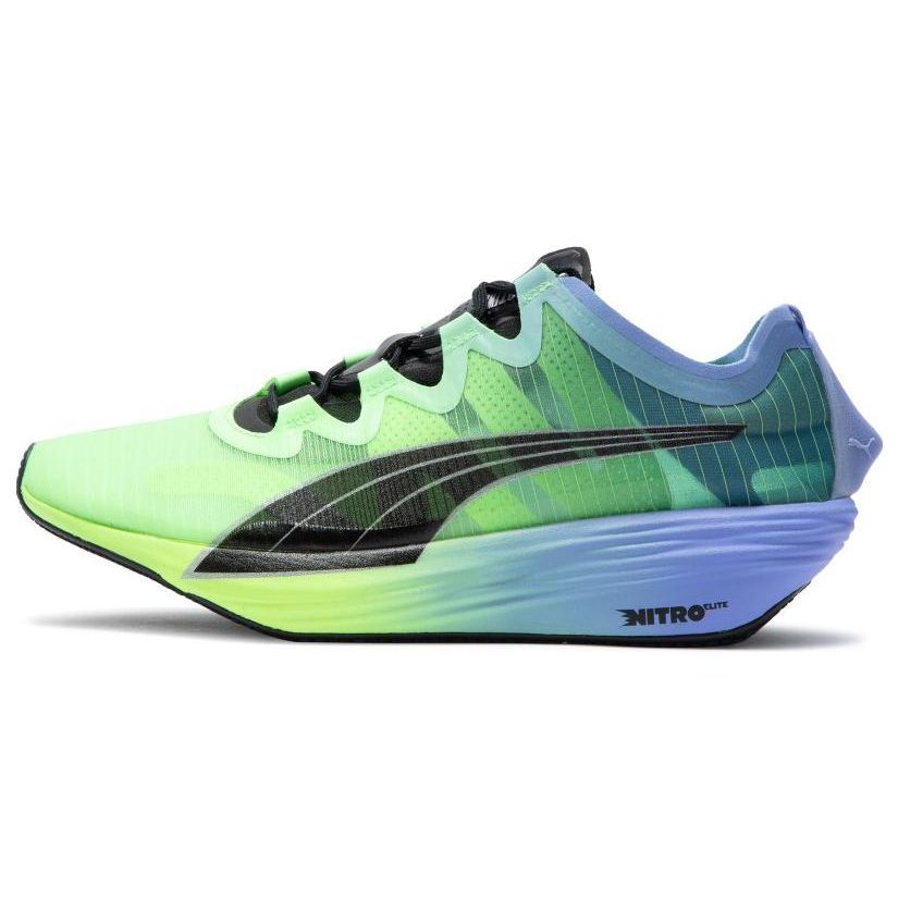 Puma Fast-Fwd Nitro Elite Comfortable Sports Non-Slip Wear-Resistant Low-Top Marathon Running Shoes Women Sneaker Blue Green 376592-03