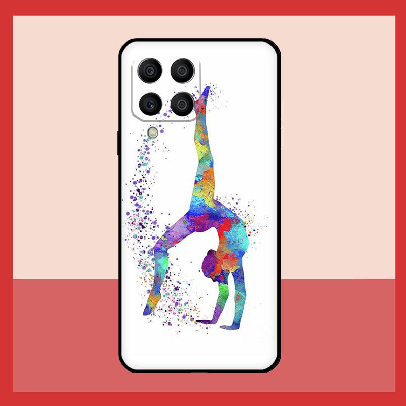 Акварельный Чехол с Рисунком Гимнастика Для Samsung Galaxy M56 M12 M06 M32 M52 M35 M55 M15 M11 M13 M14 M16 M36 M31 M53 M34 M54
