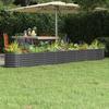 Raised Garden Bed Galvanized Steel 332 x 40 x 36 cm Anthracite Grey