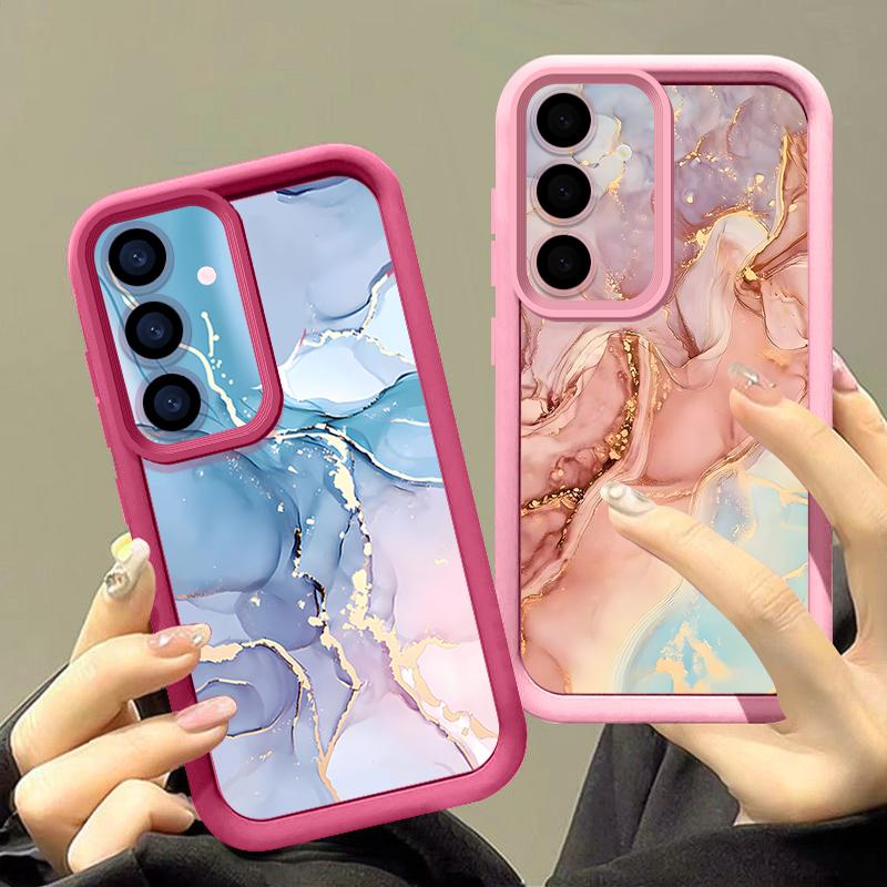 Акварельный мраморный чехол для Samsung S26 S25 Ultra S24 S23 Plus S22 S21 FE A54 A15 A25 A35 A55 A16 A26 A36 A56 A17 A27 A37 A57 5G Ударопрочный чехол