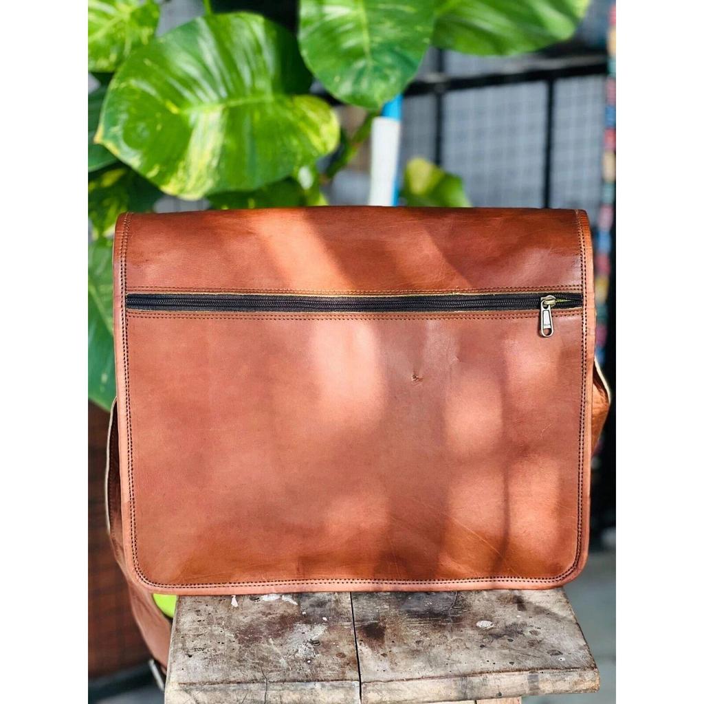 Мужская кожаная винтажная сумка-мессенджер для ноутбука ручной работы, портфель-сатчел