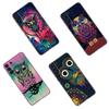 Lovely Animal Owl Black Silicone Phone Case For Samsung Galaxy S23 S21 S20 FE S24 S22 Ultra S10E S10 S9 S8 Plus
