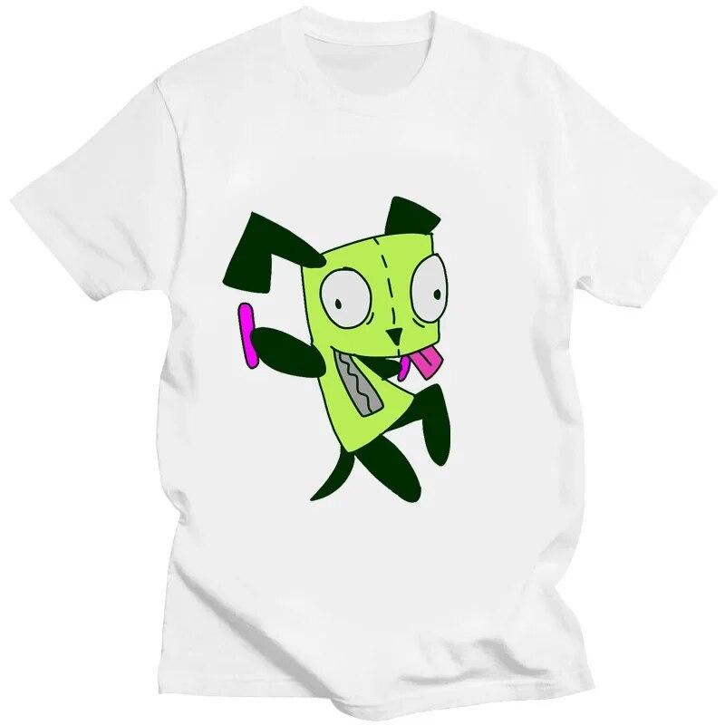 Футболка с рисунком «Захватчик Зим» Kawaii Zim Image, милая футболка с мультяшным принтом, унисекс, женская футболка в стиле ретро, ​​модная футболка для творчества с короткими рукавами