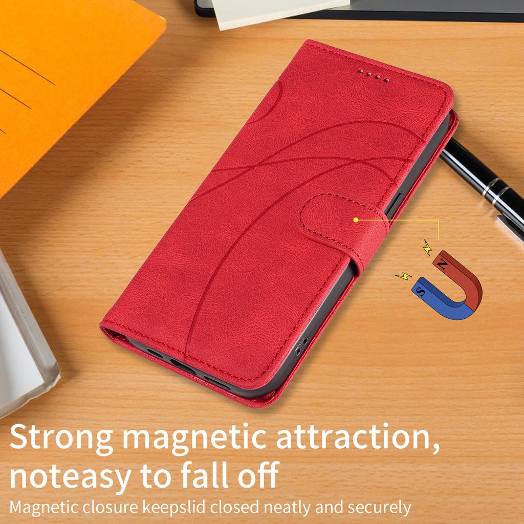 Для Xiaomi Redmi 15C 5G (США) (173мм)/15C 4G (США) (173мм) Кожаный чехол-кошелек с подставкой и дизайном изогнутых линий