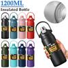 1200ml Insulated Bottle Stainless Steel Thermal Water Cup BPA Free Portable Coffee Mug Wide Mouth Opening for Sports