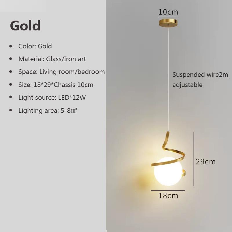Современные светодиодные подвесные светильники для внутреннего освещения, стеклянные подвесные лампы для домашнего обеденного стола, прикроватной тумбочки, кухни, гостиной, декоративного освещения