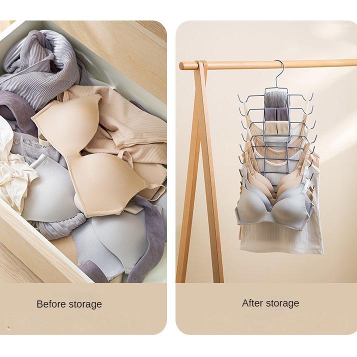 Многофункциональная вешалка для нижнего белья, вешалка для бюстгальтера, многослойная компактная складная жилетка, вешалка для одежды, бытовая