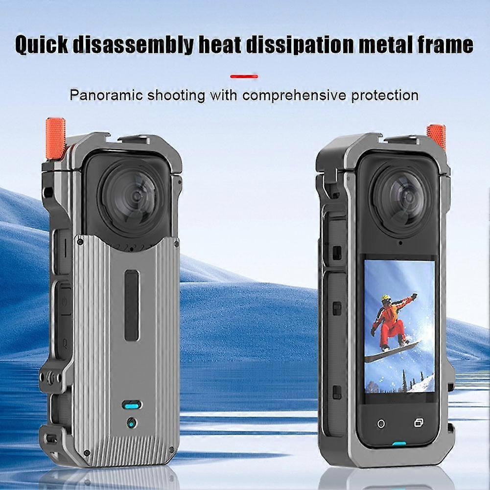 For insta360 X4 Metal Frame Cage Protector Sports Camera Accessories