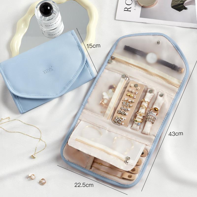 Популярный Складной Рулон для Ювелирных Изделий Дорожный Органайзер Портативный для Путешествий Серьги Кольца Бриллиантовые Ожерелья Броши Сумка для Хранения