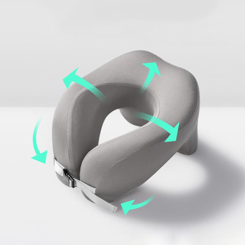 Подушка для путешествий U-образная из чистой пены с эффектом памяти, подушка для шеи в самолете, офисе, для сна, поддержки шеи и головы во время сна в полете