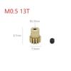 M0.5 2mm 13T-26T Aluminum Metal Pinion Motor Gear For 1/28 1/24 RC Mini Car 2WD Buggy Metal Gear Motor Parts Toy RC Model Car