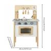 Wooden Play Kitchen Freestanding Toy Set Utensil Accessories Young Cooks Playset Blue