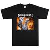 Megadeth I Don't Care Графические Футболки с Принтом Круглый Вырез Летние С Коротким Рукавом Свободная Футболка Унисекс Уличная Одежда Хип-Хоп Тяжелый Металл Футболки