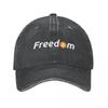 Bitcoin Freedom Denim Baseball Cap Adjustable Hats Women Men Crypto Btc Blockchain Cap Classic Casquette Gorras