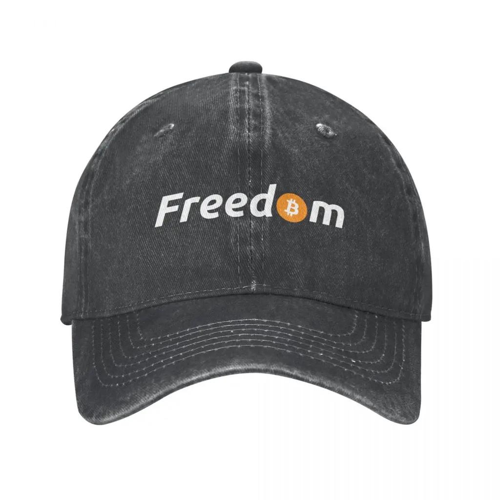 Бейсболка джинсовая Bitcoin Freedom, регулируемая, для женщин и мужчин, крипто, BTC, блокчейн, классическая кепка, кепки