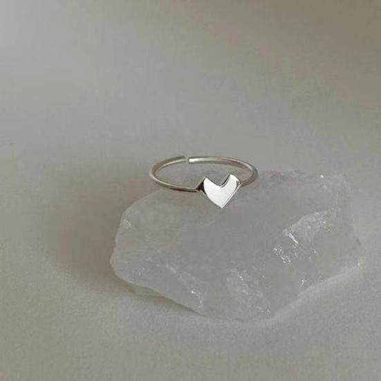 Кольцо на палец, полое покрытие, ювелирное изделие в форме сердца, регулируемое кольцо, подарок на день Святого Валентина