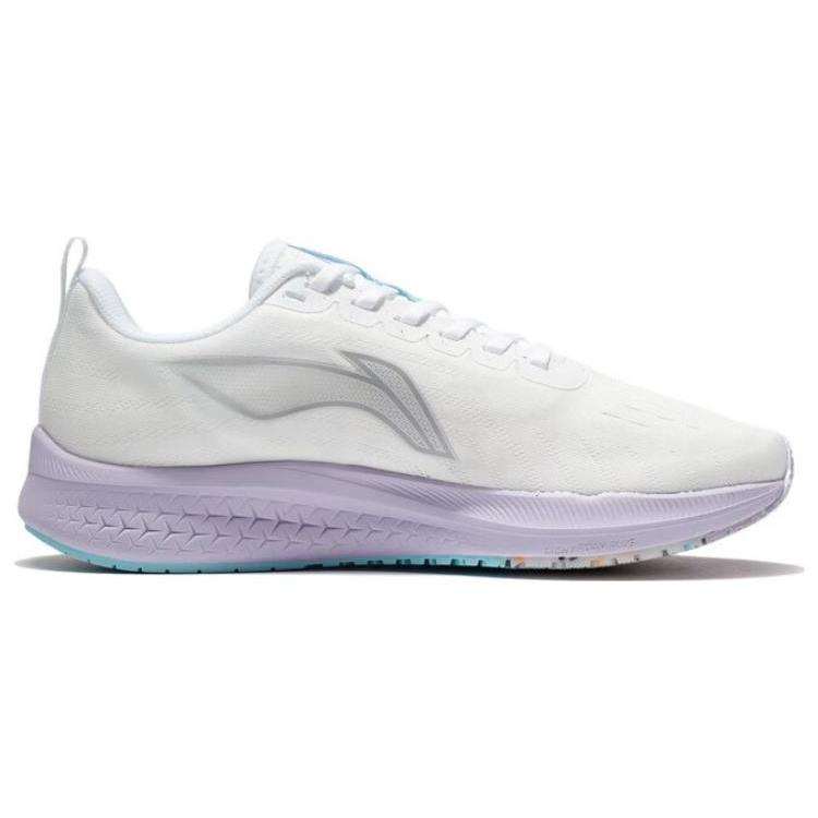 Li Ning Red Hare 5 Износостойкие Дышащие Низкие Беговые Кроссовки Женские Mist White ARMT048-1