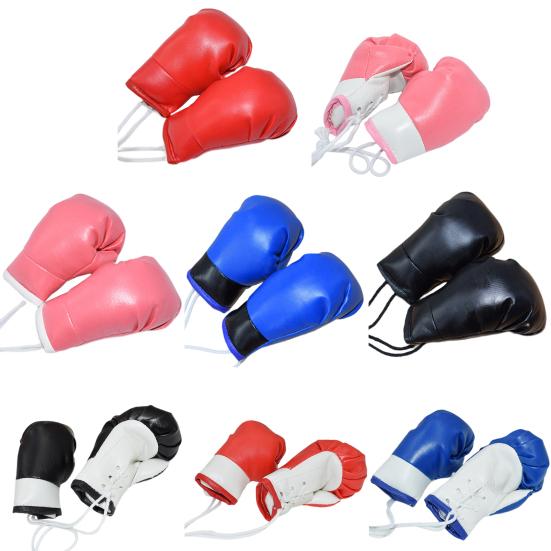 1 Pair Mini Boxing Glove Pendants Realistic Wear Resistant Waterproof Car Interior Boxing Gloves Hanging Decoration