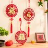 1pc Fortune Characters Chinese Hanging Ornament Tassel Pendant Velvet Spring Festival Home Decor