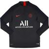 Nike Paris Saint-Germain Vaporknit Letter Pattern Pullover Comfortable Raglan Sleeve Long Sleeve Football Shirt Unisex Tops Black AO4998-081