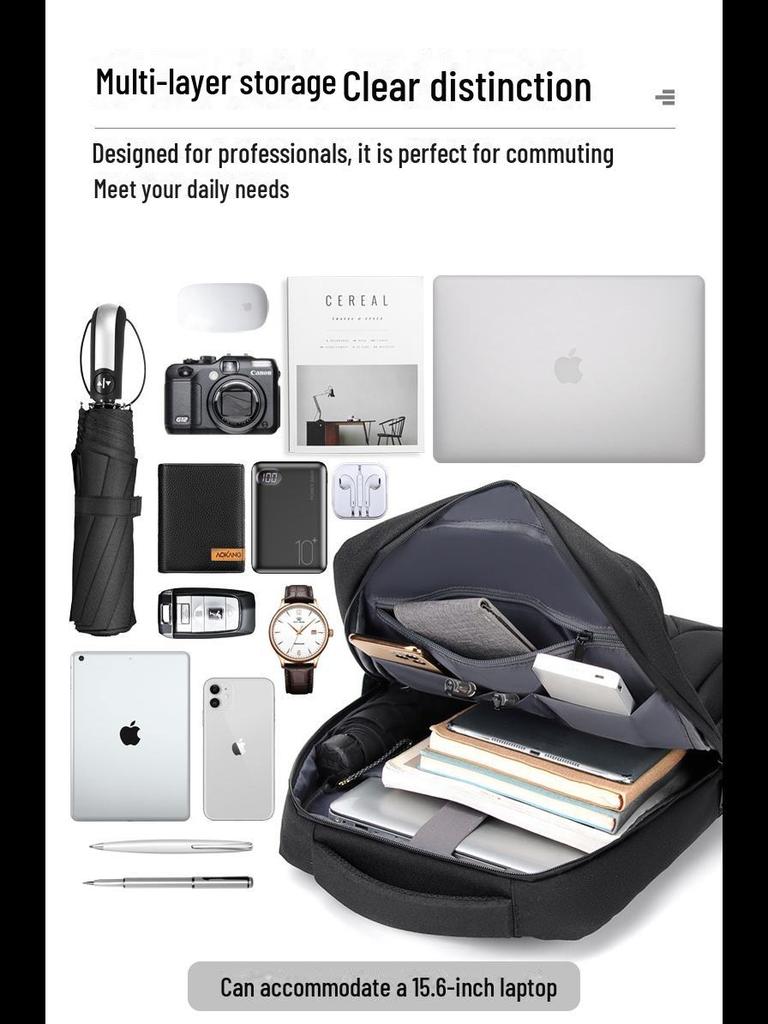 Высококачественный мужской деловой рюкзак для поездок на работу — большая вместимость, модный, многофункциональный для путешествий, школы и офиса.